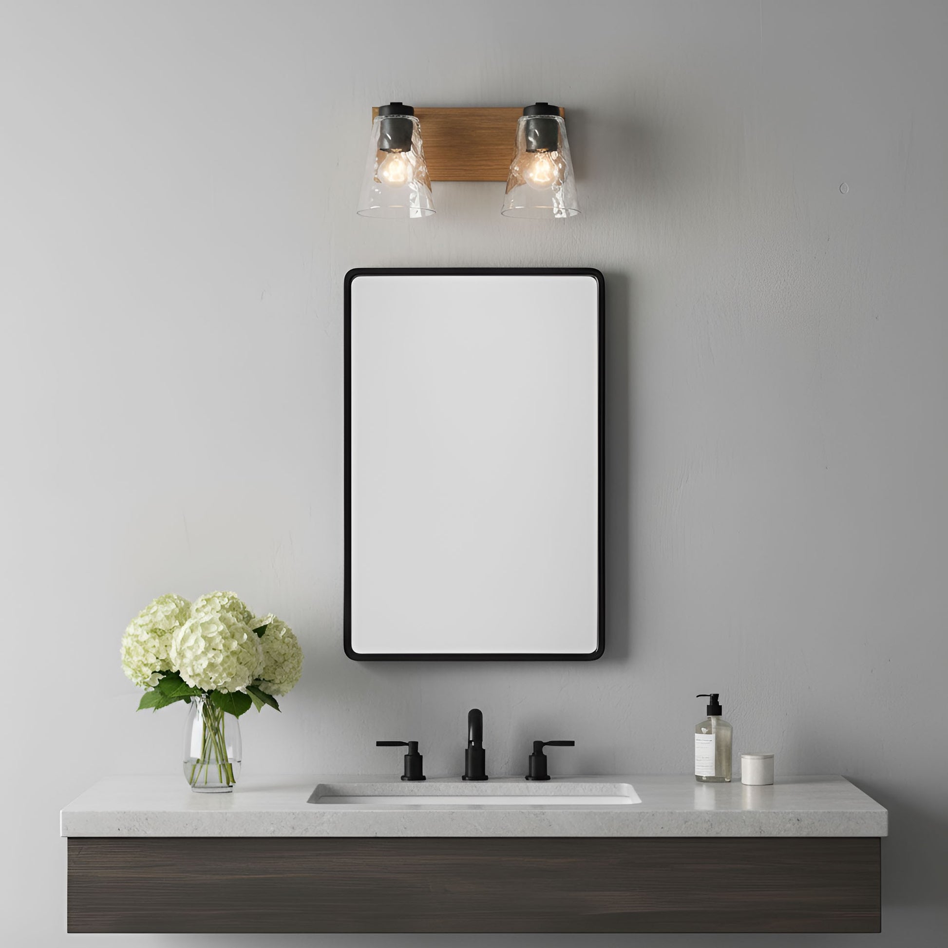 Generation Lighting - GLV1112MBKCRO - Vanity - Dunton - Midnight Black