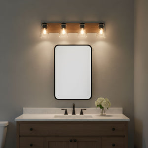 Generation Lighting - GLV1114MBKCRO - Vanity - Dunton - Midnight Black