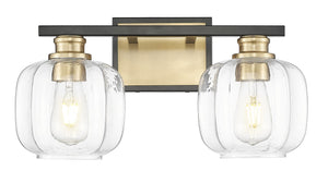 Acclaim Lighting - IN40031BK - Two Light Vanity - Oxley - Matte Black and Brass