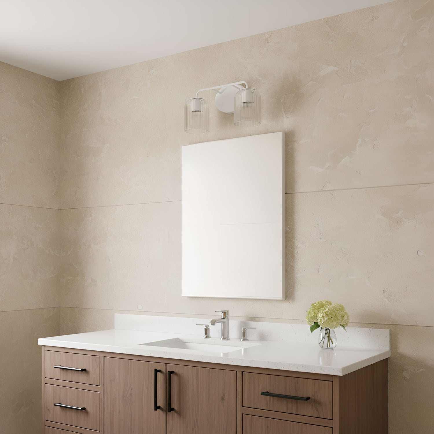 Generation Lighting - GLV1132MWT - Two Light Vanity - Eisele - Matte White