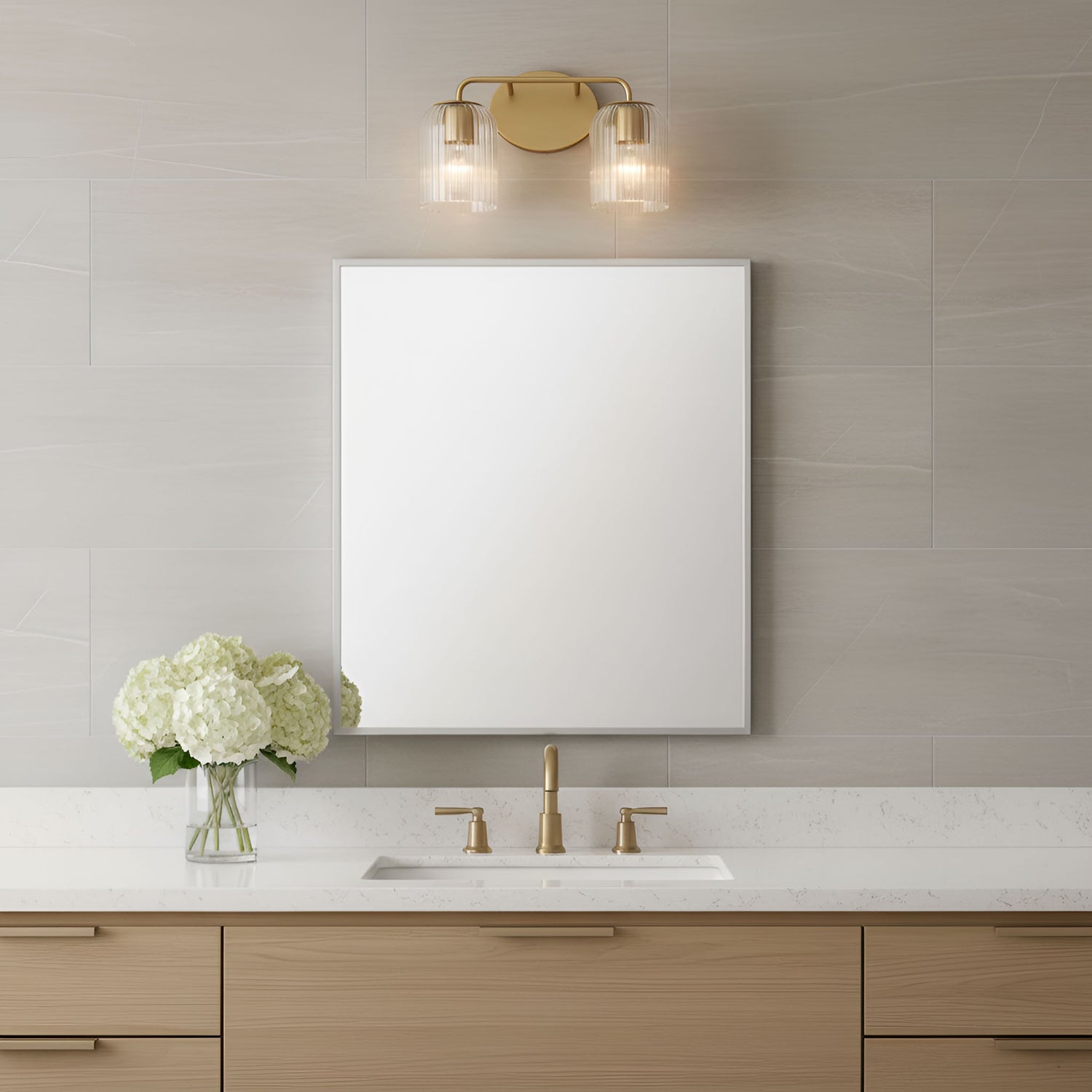 Generation Lighting - GLV1132SB - Two Light Vanity - Eisele - Satin Brass