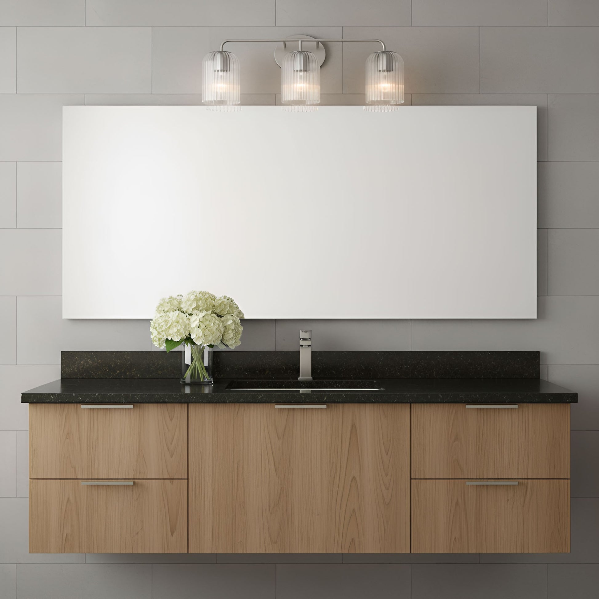 Generation Lighting - GLV1133BS - Three Light Vanity - Eisele - Brushed Nickel