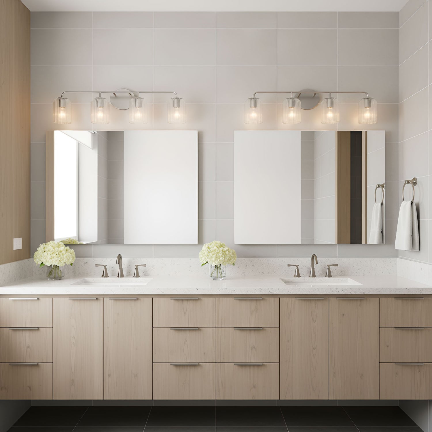 Generation Lighting - GLV1134BS - Four Light Vanity - Eisele - Brushed Nickel
