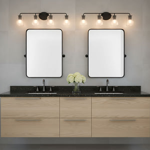 Generation Lighting - GLV1134MBK - Four Light Vanity - Eisele - Midnight Black