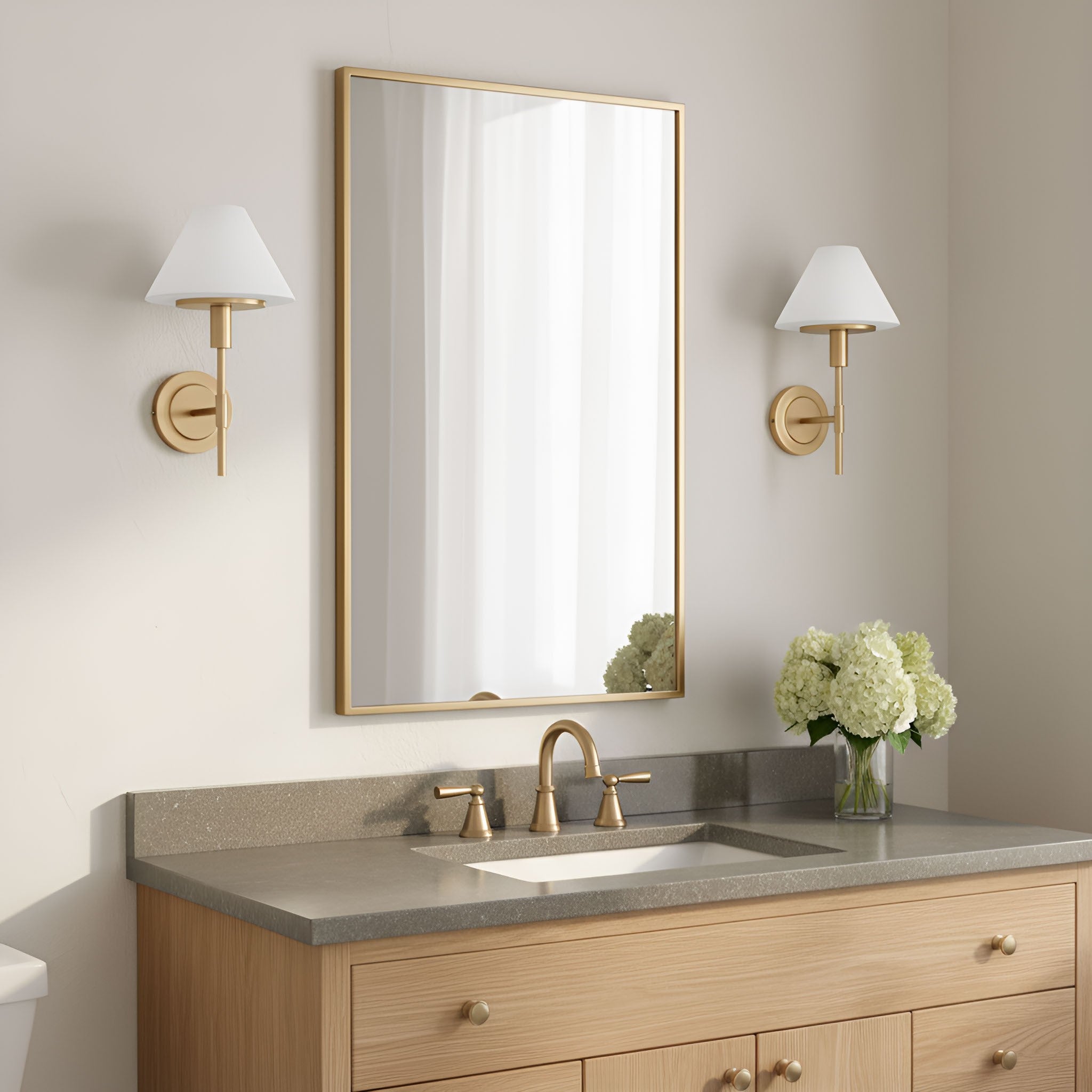 Generation Lighting - GLW1011SB - Wall Sconce - Mendota - Satin Brass