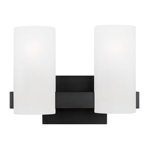 Visual Comfort Studio - DJV1102MBK - Two Light Vanity - Rhode - Midnight Black