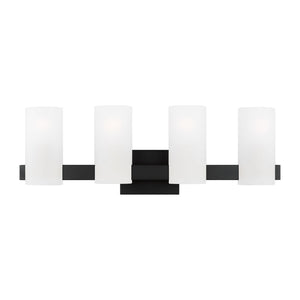 Visual Comfort Studio - DJV1104MBK - Four Light Vanity - Rhode - Midnight Black