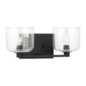Visual Comfort Studio - DJV1112MBK - Two Light Vanity - Lochdale - Midnight Black