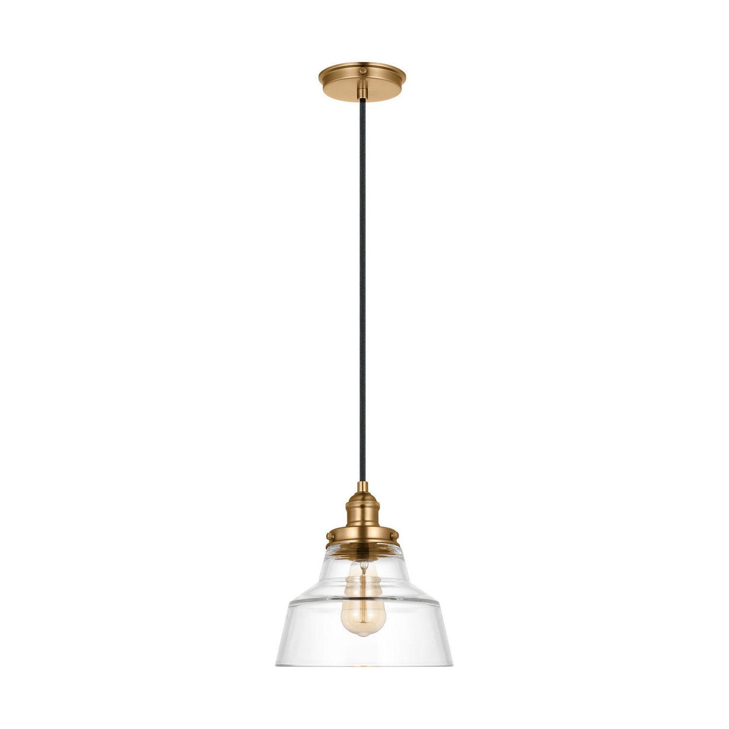 Visual Comfort Studio - P1348SB - One Light Pendant - Baskin - Satin Brass