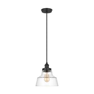 Visual Comfort Studio - P1348MBK - One Light Pendant - Baskin - Midnight Black