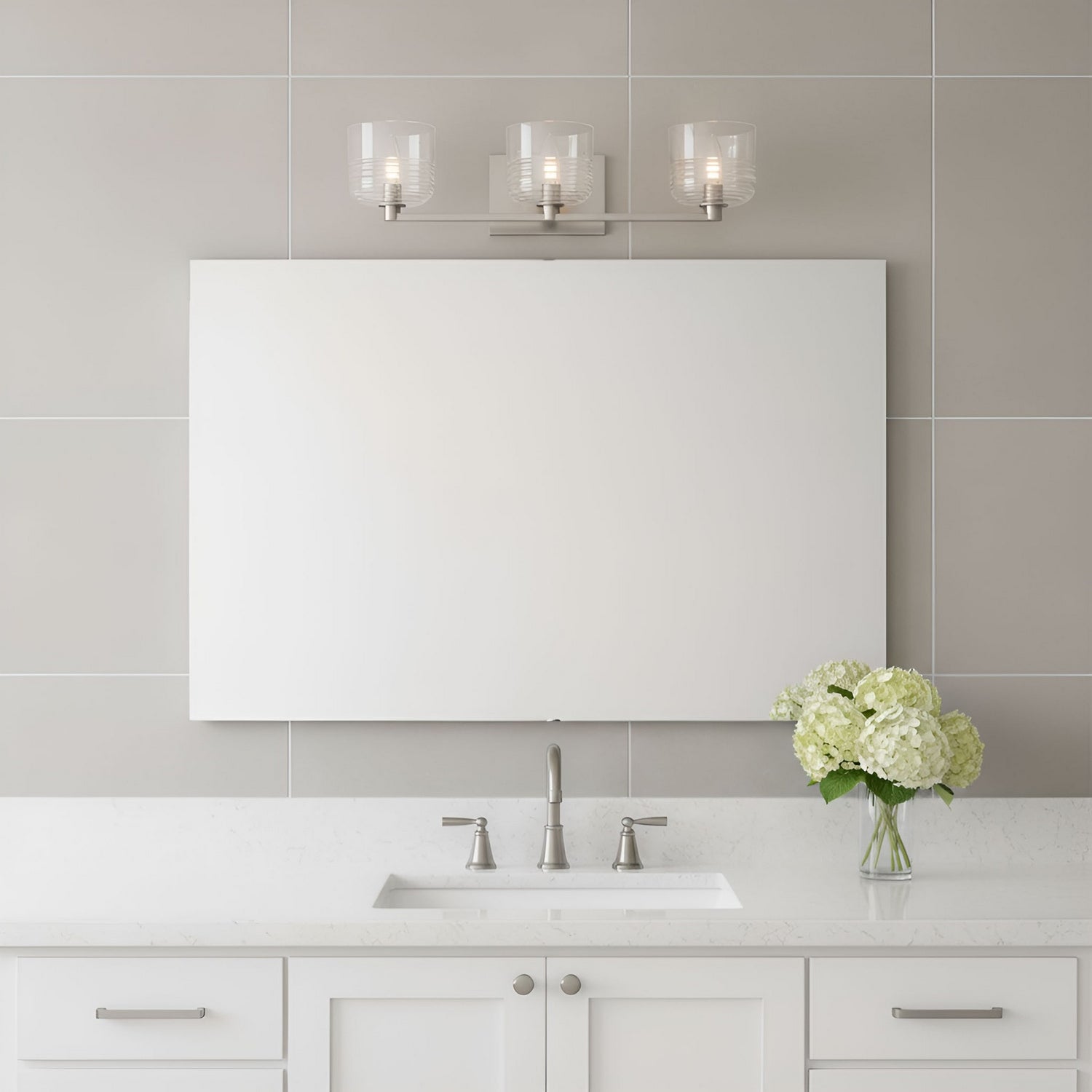 Visual Comfort Studio - DJV1113BS - Three Light Vanity - Lochdale - Brushed Nickel