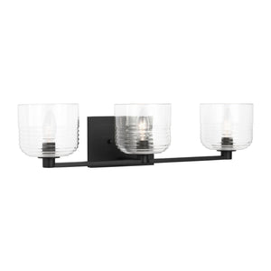 Visual Comfort Studio - DJV1113MBK - Three Light Vanity - Lochdale - Midnight Black