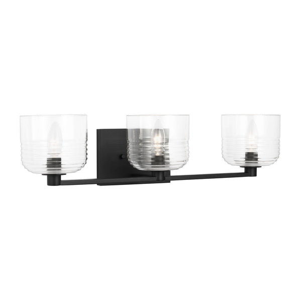 Visual Comfort Studio - DJV1113MBK - Three Light Vanity - Lochdale - Midnight Black
