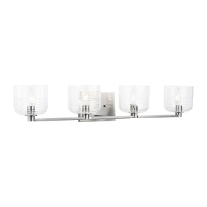 Visual Comfort Studio - DJV1114BS - Four Light Vanity - Lochdale - Brushed Nickel