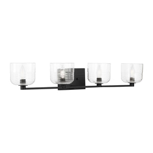 Visual Comfort Studio - DJV1114MBK - Four Light Vanity - Lochdale - Midnight Black