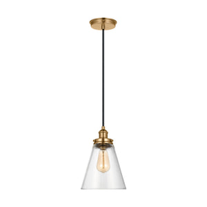 Visual Comfort Studio - P1347SB - One Light Pendant - Baskin - Satin Brass