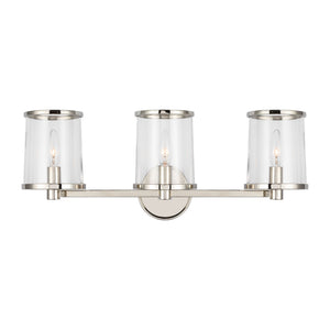 Visual Comfort Studio - LV1083PN - Three Light Vanity - Reynolds - Polished Nickel
