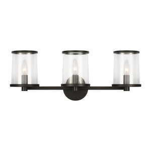 Visual Comfort Studio - LV1083AI - Three Light Vanity - Reynolds - Aged Iron