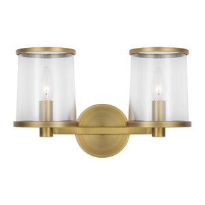 Visual Comfort Studio - LV1082TWB - Two Light Vanity - Reynolds - Time Worn Brass