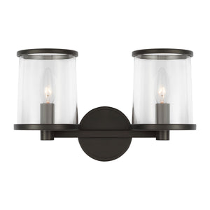 Visual Comfort Studio - LV1082AI - Two Light Vanity - Reynolds - Aged Iron