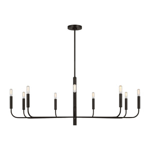 Visual Comfort Studio - EC1319AI - Nine Light Chandelier - Brianna - Aged Iron
