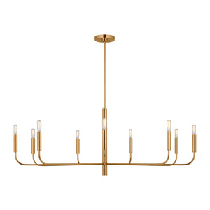 Visual Comfort Studio - EC1319BBS - Nine Light Chandelier - Brianna - Burnished Brass