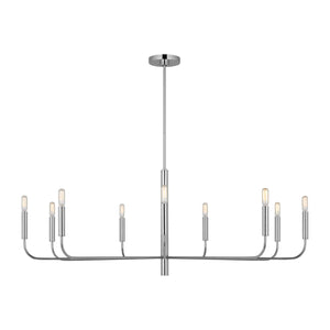Visual Comfort Studio - EC1319PN - Nine Light Chandelier - Brianna - Polished Nickel