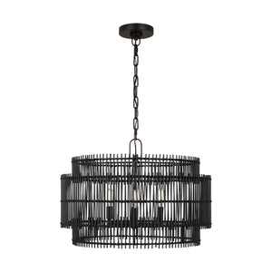 Visual Comfort Studio - EP1394AI - Four Light Pendant - Elio - Aged Iron