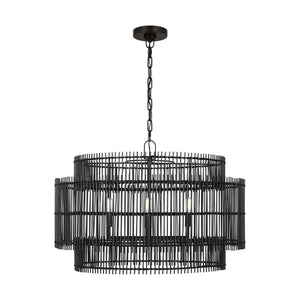 Visual Comfort Studio - EP1404AI - Four Light Pendant - Elio - Aged Iron