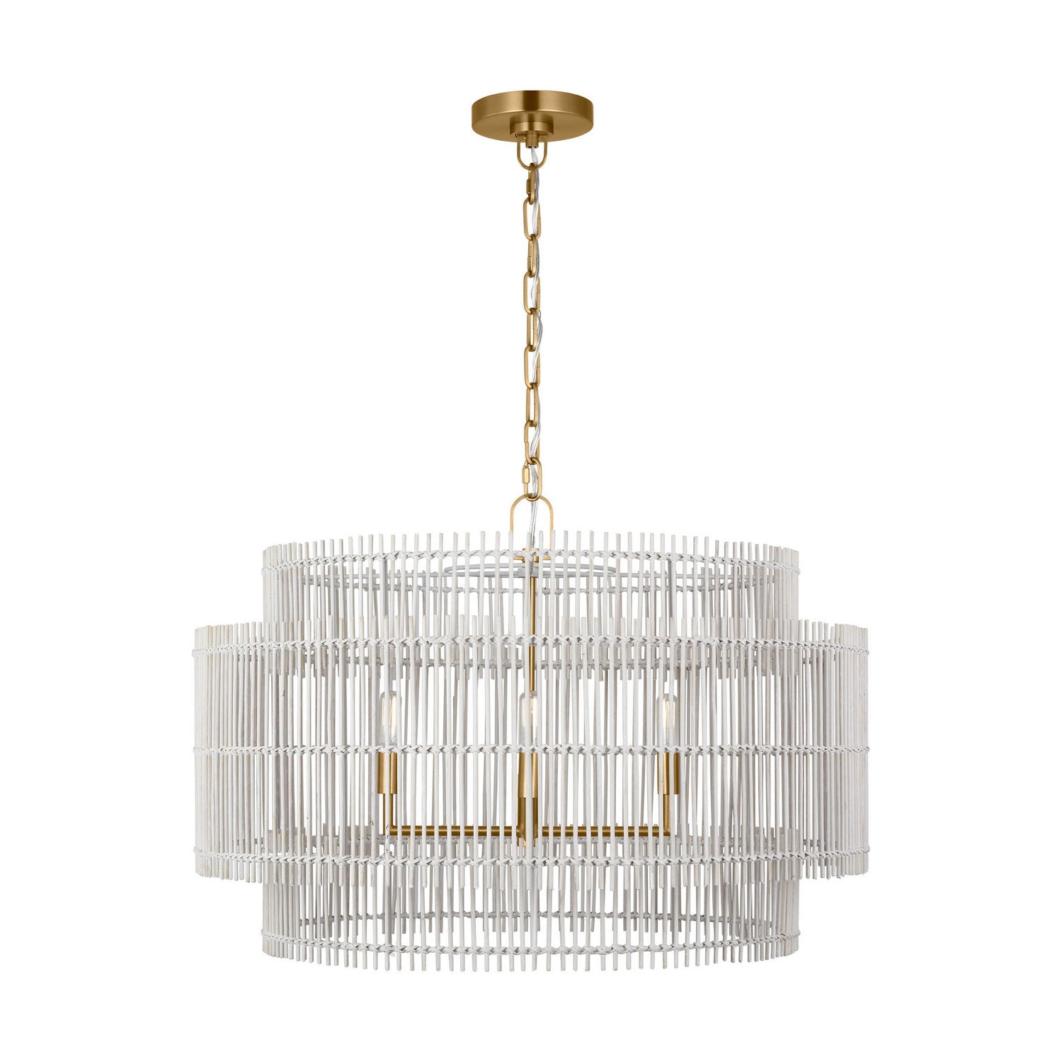 Visual Comfort Studio - EP1404BBS - Four Light Pendant - Elio - Burnished Brass