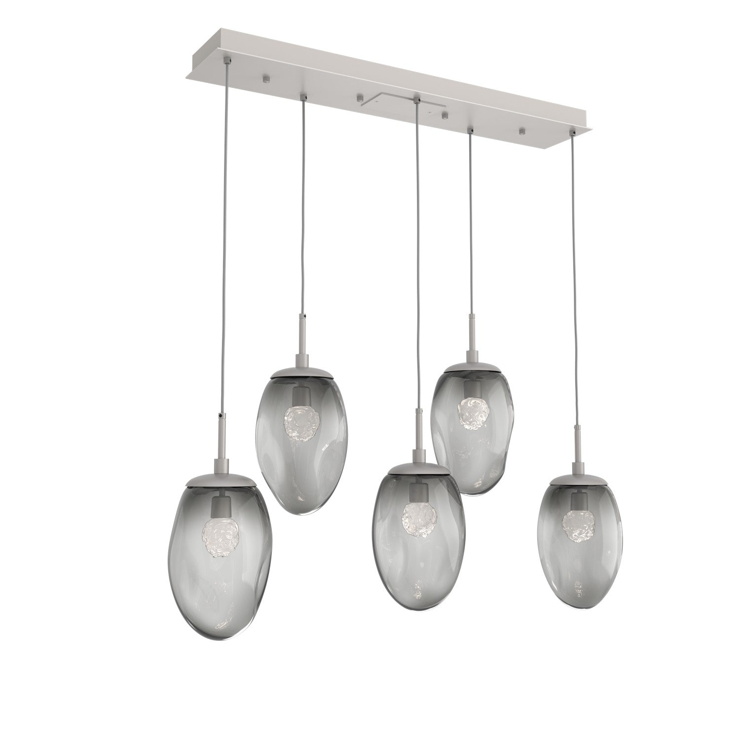 Hammerton Studio - PLB0067-05-BS-FS-C01-L3 - LED Linear Pendant - Meteo - Beige Silver