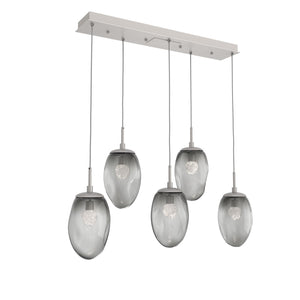 Hammerton Studio - PLB0067-05-BS-FS-C01-L3 - LED Linear Pendant - Meteo - Beige Silver