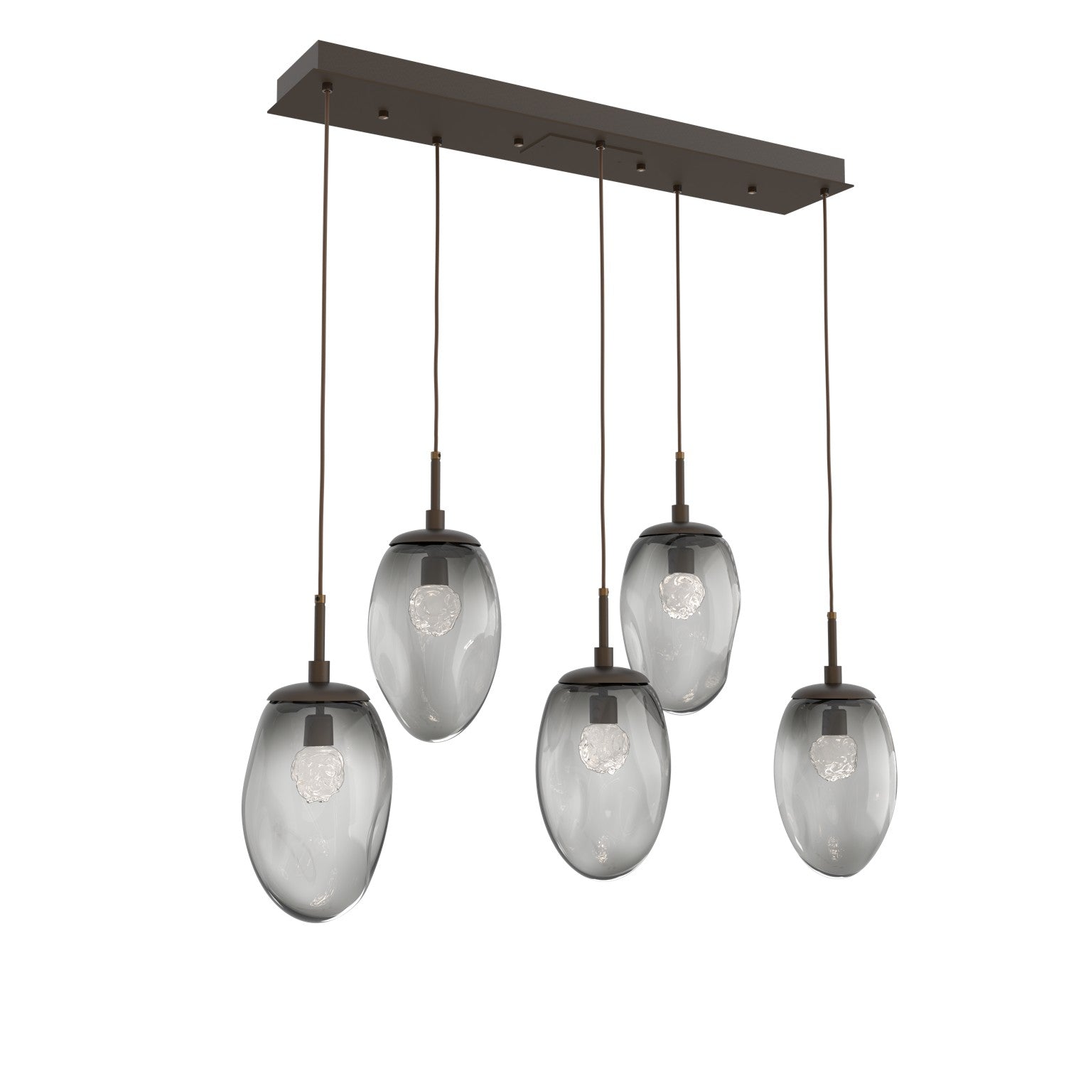 Hammerton Studio - PLB0067-05-FB-FS-C01-L3 - LED Linear Pendant - Meteo - Flat Bronze