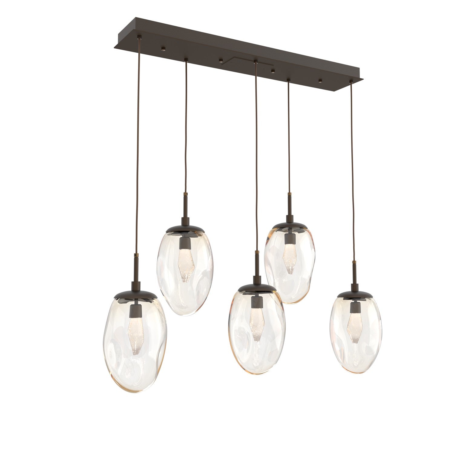 Hammerton Studio - PLB0067-05-FB-GA-C01-L3 - LED Linear Pendant - Meteo - Flat Bronze
