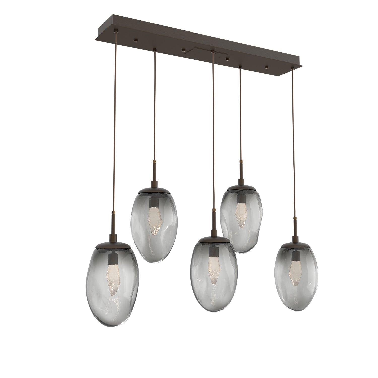 Hammerton Studio - PLB0067-05-FB-GS-C01-L3 - LED Linear Pendant - Meteo - Flat Bronze