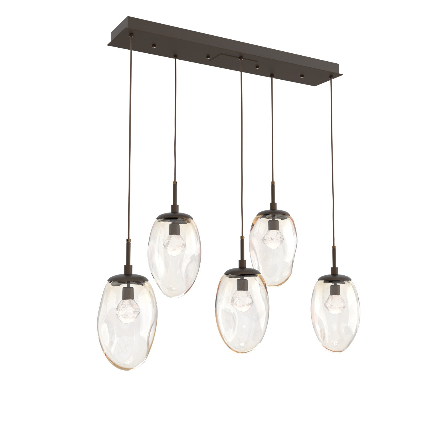 Hammerton Studio - PLB0067-05-FB-ZA-C01-L3 - LED Linear Pendant - Meteo - Flat Bronze