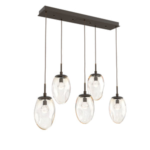 Hammerton Studio - PLB0067-05-FB-ZA-C01-L3 - LED Linear Pendant - Meteo - Flat Bronze
