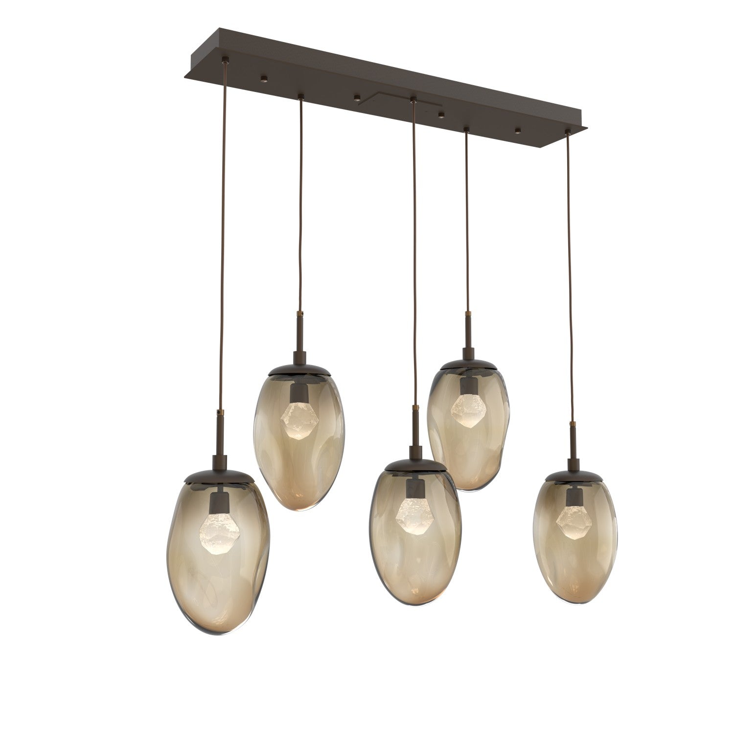 Hammerton Studio - PLB0067-05-FB-ZB-C01-L1 - LED Pendant - Meteo - Flat Bronze