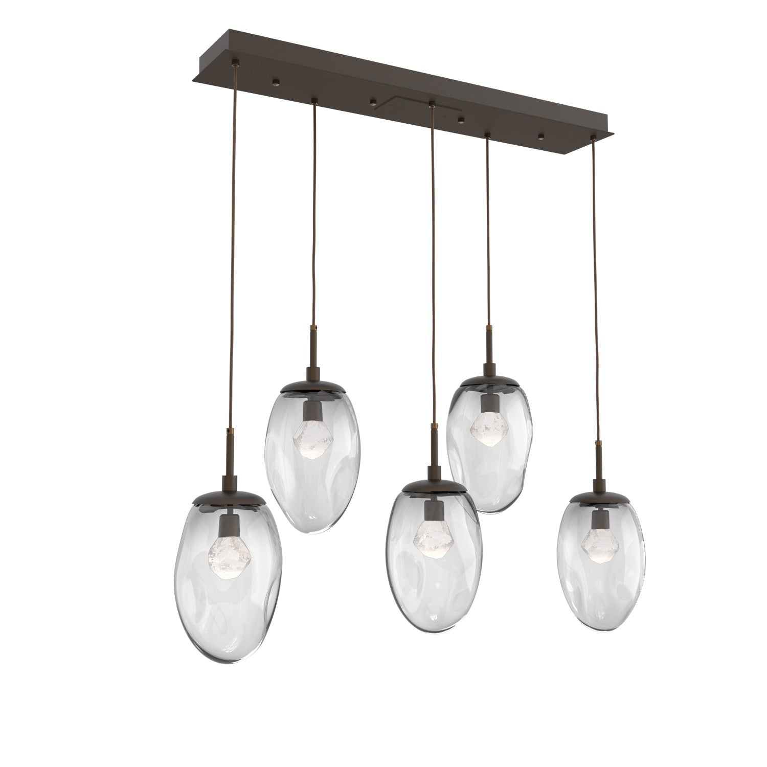 Hammerton Studio - PLB0067-05-FB-ZC-C01-L3 - LED Linear Pendant - Meteo - Flat Bronze