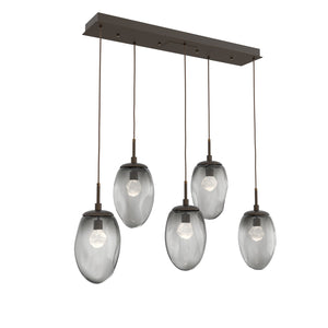 Hammerton Studio - PLB0067-05-FB-ZS-C01-L1 - LED Pendant - Meteo - Flat Bronze