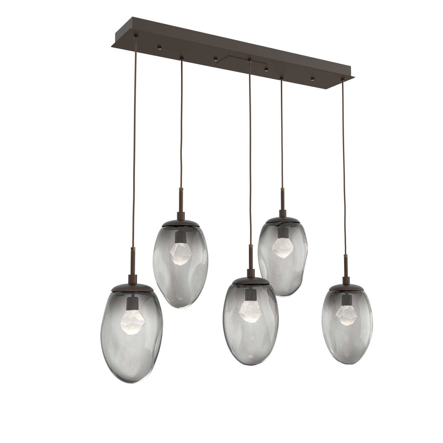 Hammerton Studio - PLB0067-05-FB-ZS-C01-L3 - LED Linear Pendant - Meteo - Flat Bronze