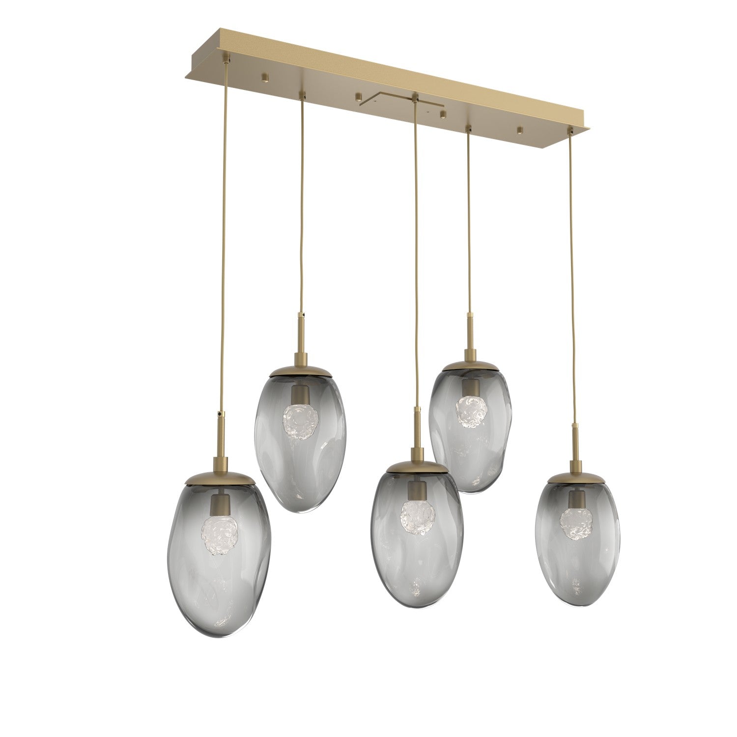 Hammerton Studio - PLB0067-05-GB-FS-C01-L3 - LED Linear Pendant - Meteo - Gilded Brass