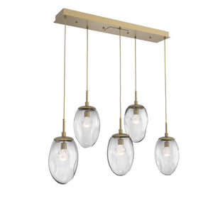 Hammerton Studio - PLB0067-05-GB-ZC-C01-L3 - LED Linear Pendant - Meteo - Gilded Brass
