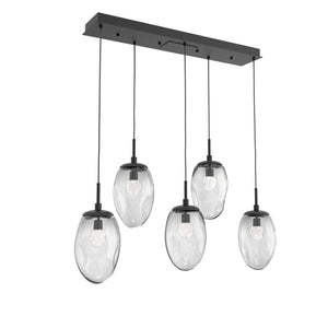 Hammerton Studio - PLB0067-05-MB-FC-C01-L3 - LED Linear Pendant - Meteo - Matte Black