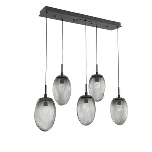 Hammerton Studio - PLB0067-05-MB-FS-C01-L3 - LED Linear Pendant - Meteo - Matte Black