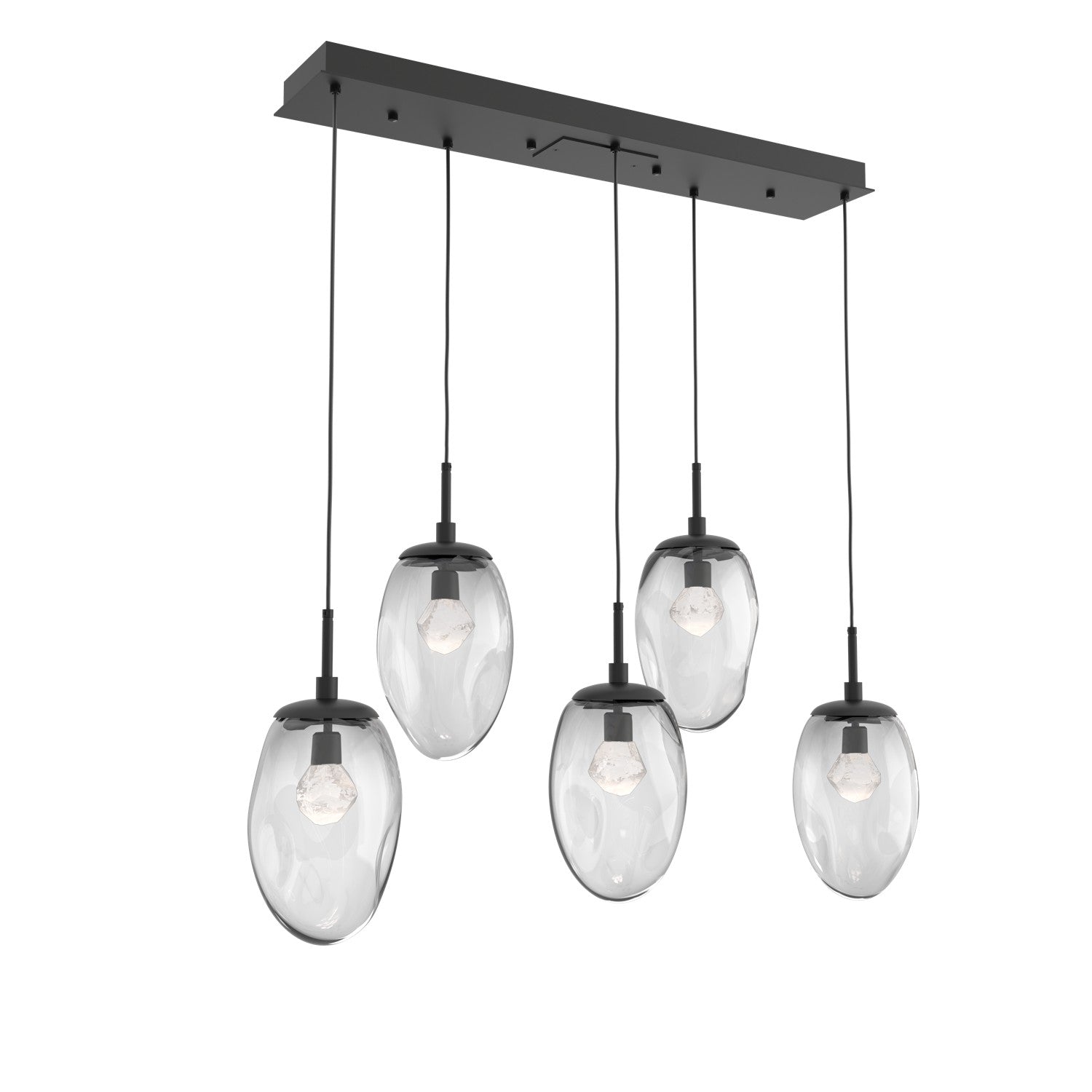 Hammerton Studio - PLB0067-05-MB-ZC-C01-L3 - LED Linear Pendant - Meteo - Matte Black