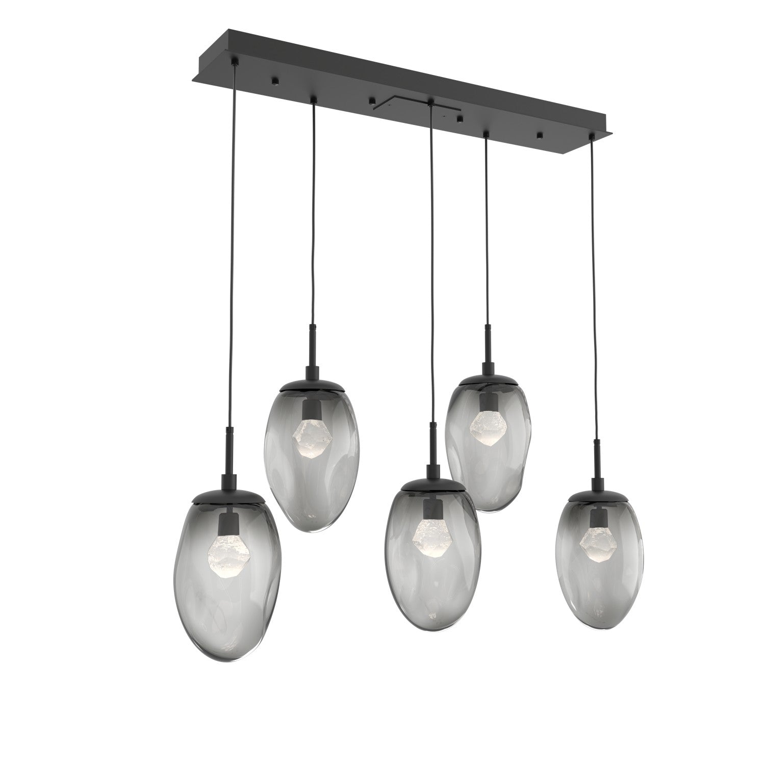 Hammerton Studio - PLB0067-05-MB-ZS-C01-L3 - LED Linear Pendant - Meteo - Matte Black