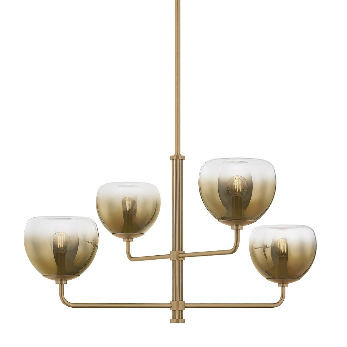 Troy Lighting - F3734-PBR - Four Light Chandelier - August - Patina Brass