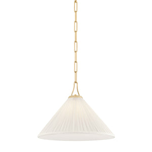 Mitzi - H1076701S-AGB - One Light Pendant - Merida - Aged Brass