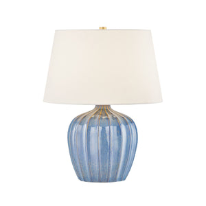 Mitzi - HL1029201-AGB/CSL - One Light Table Lamp - Myla - Aged Brass/Ceramic Spring Lake